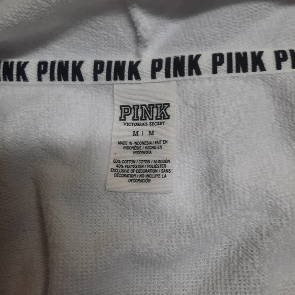 Victoria Secret Pink W/R/B Perfect Full Zip Hoodie Jacket matching joggers Med - Picture 4 of 9